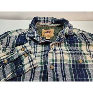 Boston Traders Plaid Flannel Shirt Long Sleeve Button‎ Up Mens Size M